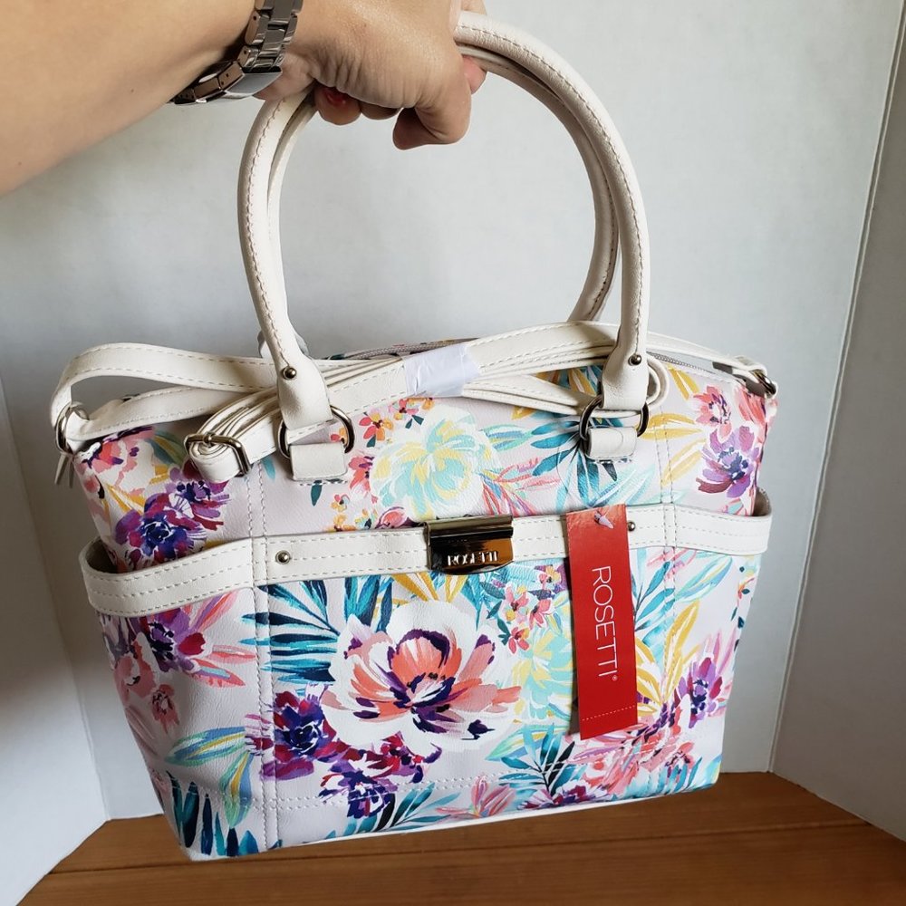 NWT Rosetti Perry Satchel Bag Crossbody Island Breeze Flower $69